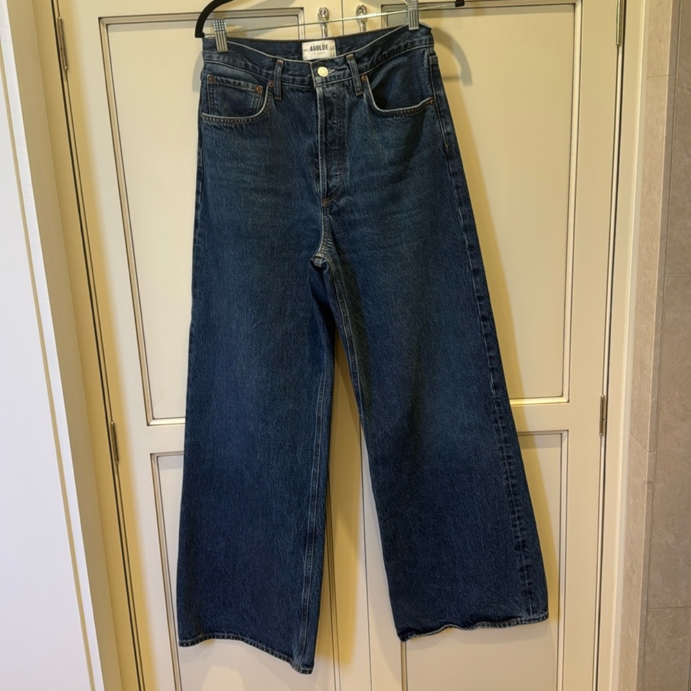 Agolde Dark Blue Flare & Wide Leg Jeans